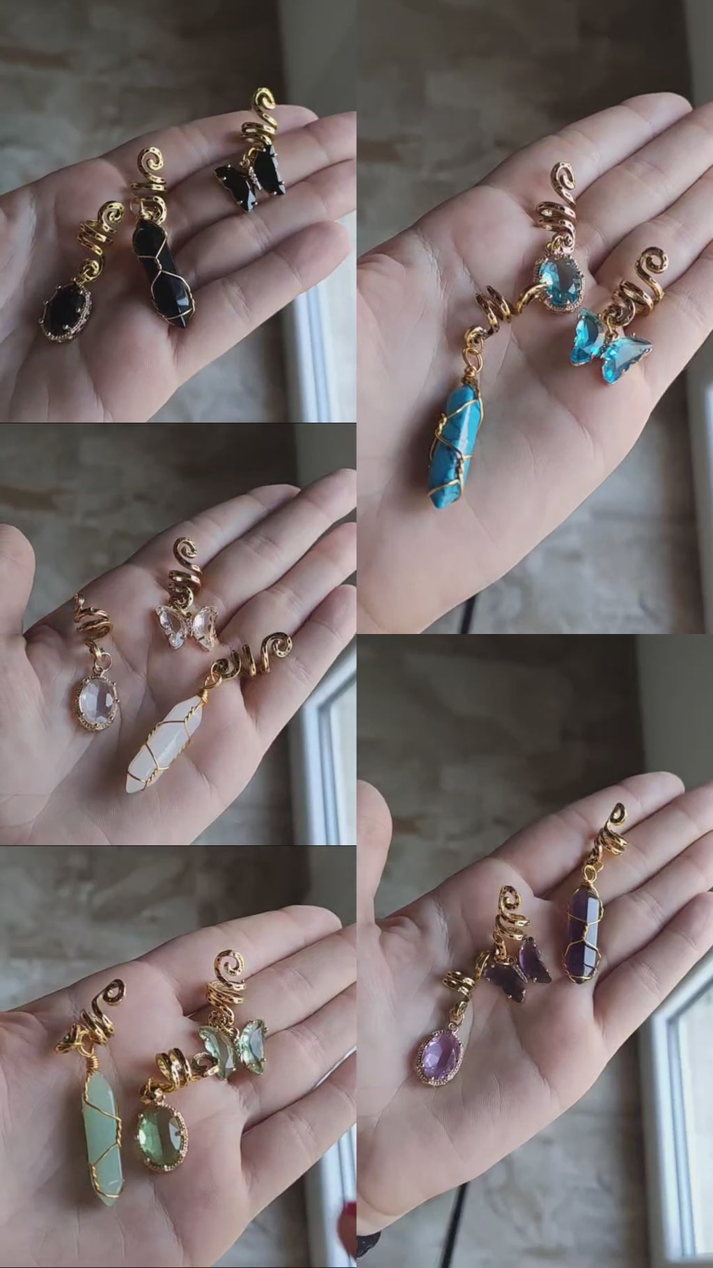 💎 Set da 3 Charm in Pietra Naturale