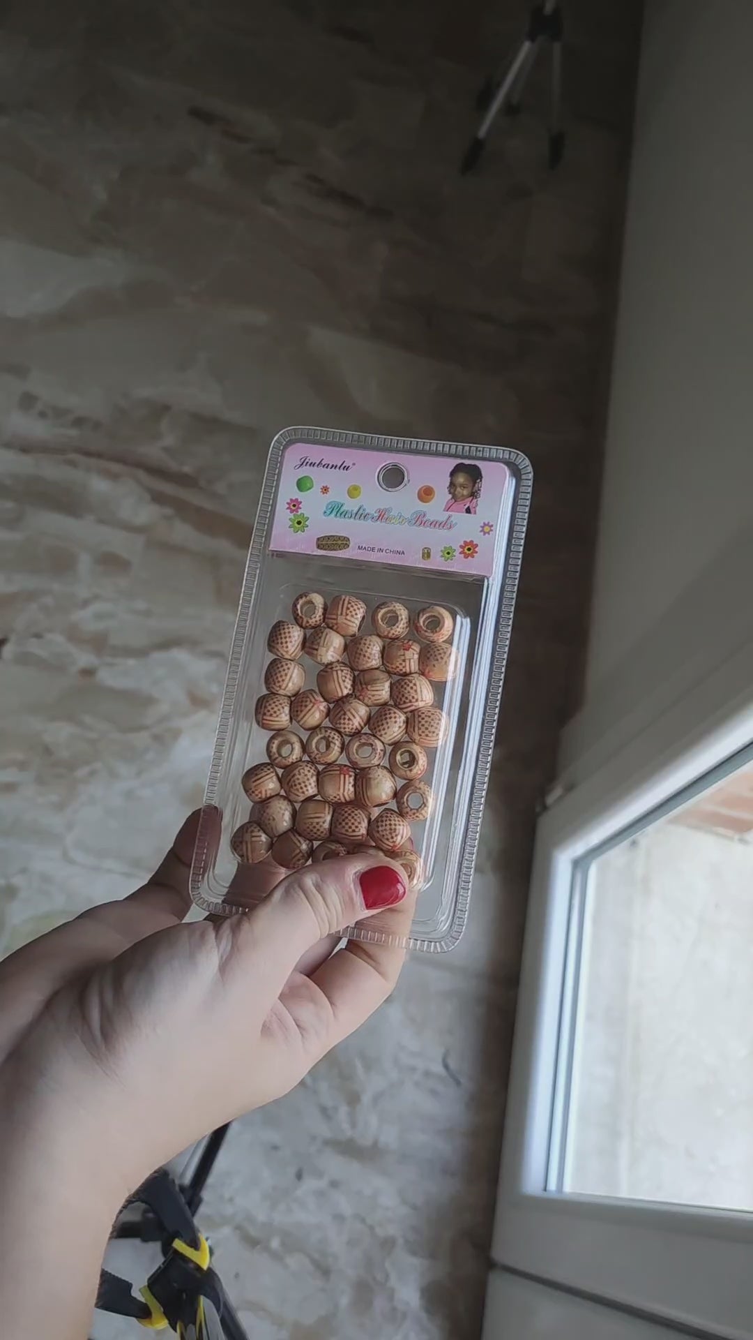 🌿 Perline di Legno – Scatola da circa 35 Pezzi